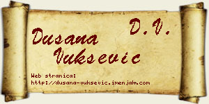 Dušana Vukšević vizit kartica